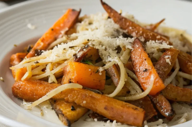 Knoblauch-Parmesan-Ofenkarotten – Einfaches Rezept für aromatische Beilage