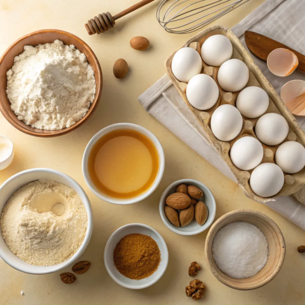 Zutaten für gesunde Osterkekse ohne Zucker – Natürlich und lecker