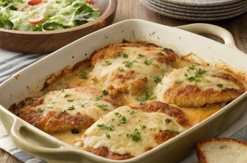 Überbackene Partyschnitzel aus dem Ofen