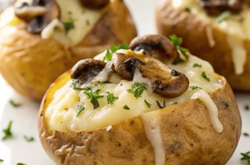 Kartoffeltaschen mit Frischkäse & Champignons