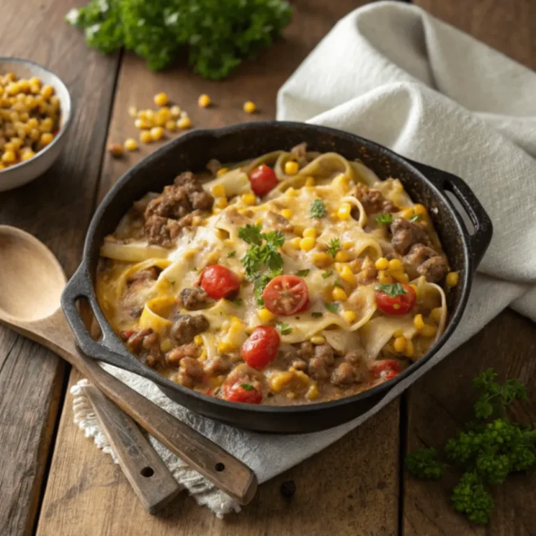 Cowboy-Nudeln – Herzhaftes One-Pot-Gericht mit Hackfleisch und Käse
