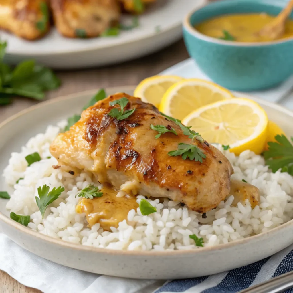 Honig Senf Hähnchen mit Reis – Herzhaftes Rezept für ein schnelles ...