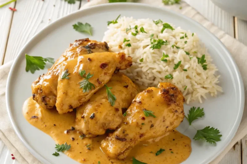 Honig Senf Hähnchen mit Reis