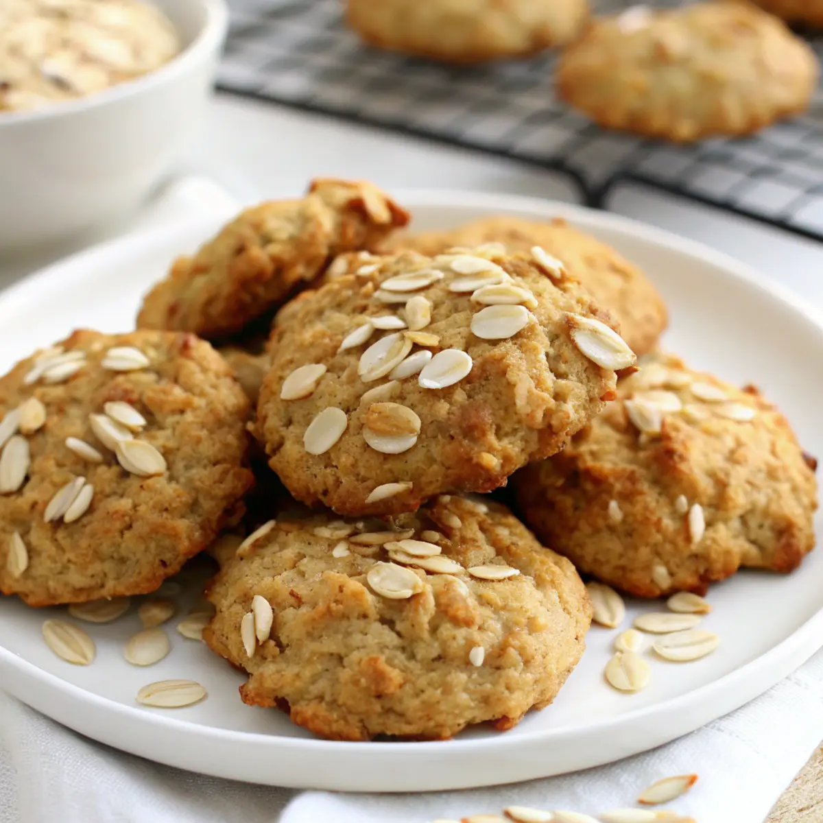 Gesunde Zuckerfreie Kokos Haferkekse – Knusprig, lecker und einfach backen