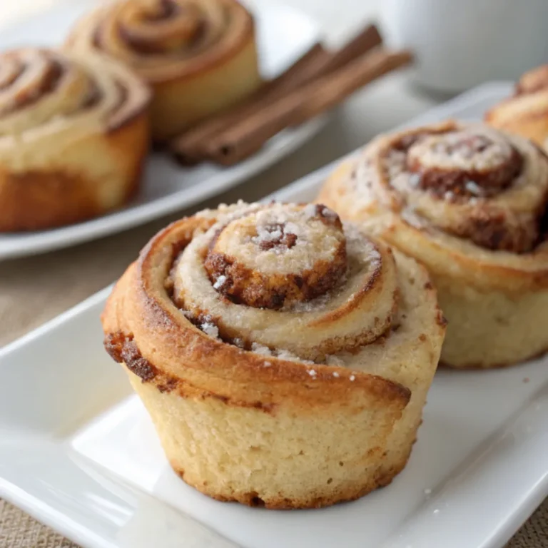 Frisch gebackene Zimt-Schnecken-Muffins im Muffinblech mit Zimt-Zucker
