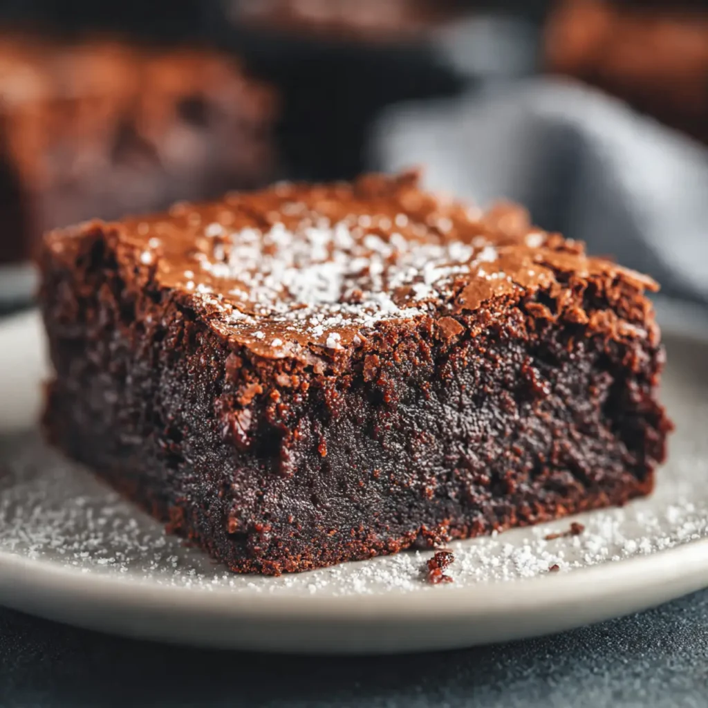 Saftige, frisch gebackene Brownies mit fudgy Kern und leicht knuspriger Oberfläche