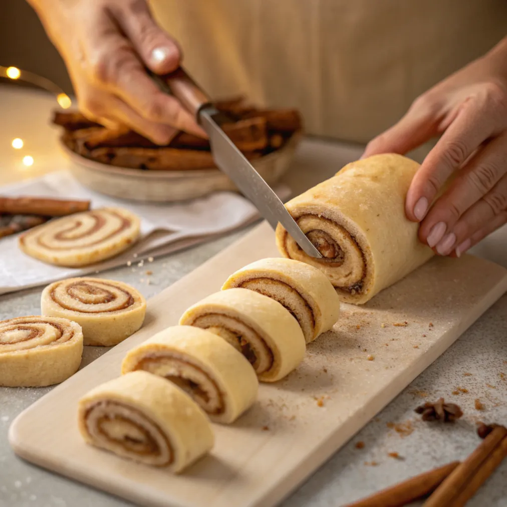 Zimtschnecken für Cremigen Zimtschnecken-Käsekuchen formen