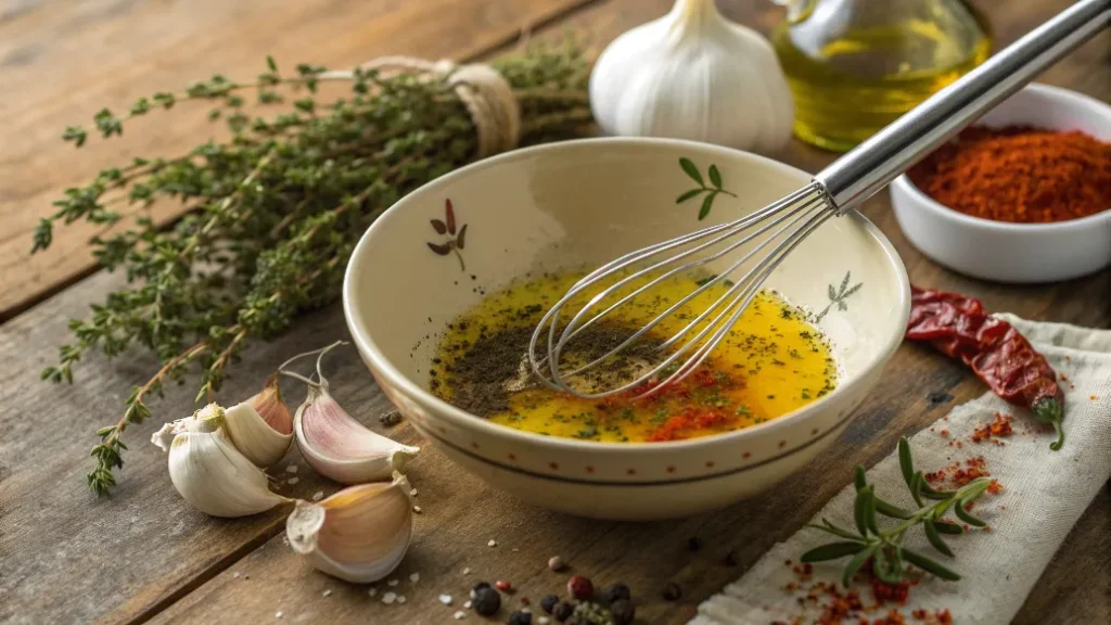 Aromatische Marinade für saftige Putenbrust aus dem Backofen mit Kräutern und Gewürzen