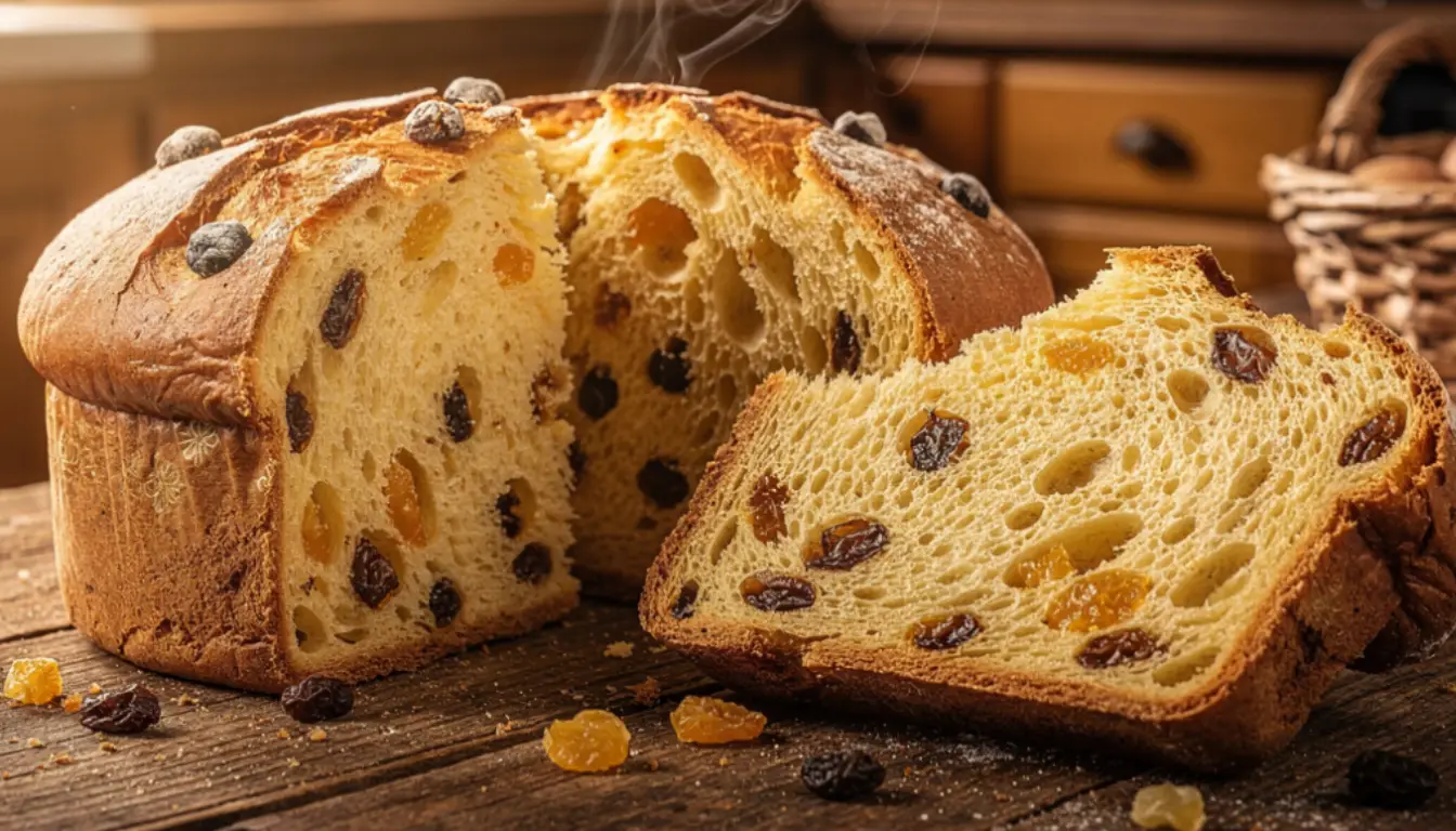 Selbst gebackener Panettone im Mixer Rezept - fluffig und goldbraun